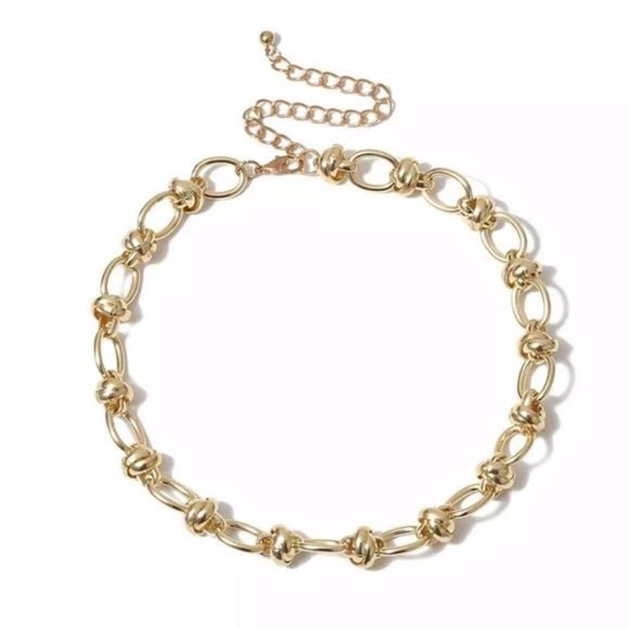 NEW 18K GOLD LAYERED THICK CHAIN CHOKER NECKLACE, NICE NECKLACE, CUTE NECKLACE - Picture 9 of 10